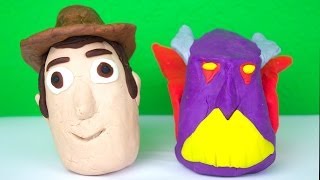 Playdoh Toy Story Angry Birds Moshi Monsters Spiderman Surprises [upl. by Brooking460]