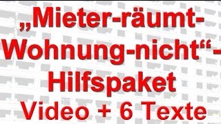 Räumungsklage erheben vor Zwangsräumung  quotMieterräumtnichtquotPaket Mustertexte  vermietershopde [upl. by Dieterich]