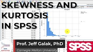 Skewness and Kurtosis with SPSS Tutorial SPSS Tutorial Video 11 [upl. by Reyna868]