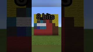 64 bist vs 32 bits vs 16 bits vs 8 bits vs 4 bits vs 2 bits 1 bits minecraft [upl. by Oralle]