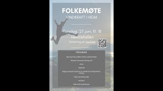 Folkemøte om vindkraft [upl. by Notla]