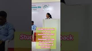 GPATNIPER DIPHARMACIST SELF STUDY GUIDANCERAPID RIVISION AND MOTIVATION WORKSHOP gpat [upl. by Ajax983]