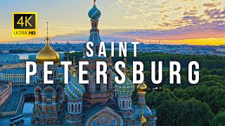 Saint Petersburg Russia 🇷🇺 in 4K Ultra HD  Drone Video [upl. by Lajet]