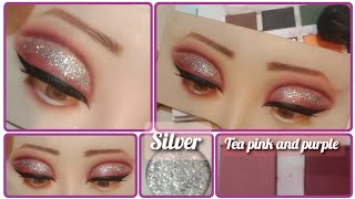 purple and pink eyeshadow tutorialeyeshadow tutorialmakeup tutorial [upl. by Aratihc]