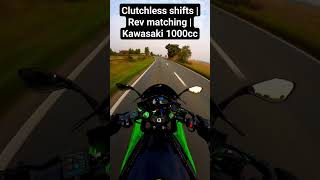 Kawasaki Z1000sxNinja 1000 clutchless shiftsrev matching [upl. by Gwenora460]