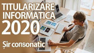 Rezolvare Titularizare Informatica 2020  Subiectul 2 Pb 1 Sir consonatic [upl. by Nnayelsel414]