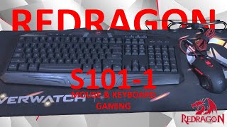 REDRAGON S1011 Mouse amp Keyboard Gaming Unboxing amp Review INDONESIA [upl. by Carolan154]