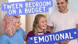 Tween Bedroom on a Budget emotional  Mr Kate Decorates [upl. by Eenyaj541]