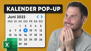 Datum per Kalender PopUp in Excel einfügen [upl. by Kirred]