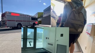 Kid pulls fire alarm at my high school fire department response [upl. by Scoles]