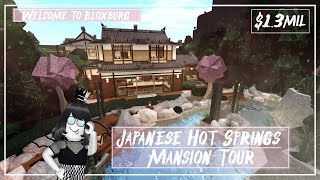 Japanese Hot Springs Mansion Tour  Roblox  Welcome to Bloxburg [upl. by Zasuwa]