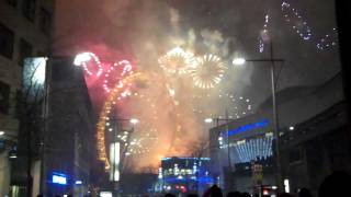 London Fireworks 2012 New Years FULL HD [upl. by Meehsar]