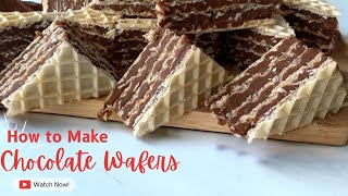 How to Make Chocolate Wafers  No Bake  Oblatne [upl. by Enrahs]