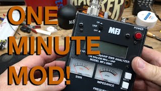 MFJ 269 SWR Antenna Analyzer  One Minute Modification Easy and fast [upl. by Ilatfan]