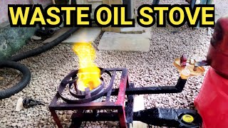 DIY USED OIL BURNER STOVE  Waste Oil Stove  Creative Ideas  Powerfull [upl. by Obie]