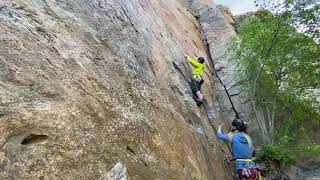 Lead Belaying and Catching a Fall in Climbing [upl. by Russia]