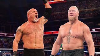 Goldberg vs Brock Lesnar Summerslam Match [upl. by Esilrac]