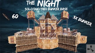 THE NIGHT•BEST SOLODUOTRIO BUNKER BASE DESIGN•CHEAP•MULTI TC•LOW UPKEEP•WIDEGAP• RUSTBASE 2024 [upl. by Temme362]