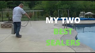 Seal And ReSeal Stamped Concrete My Top 2 Concrete Sealers [upl. by Aneerbas]