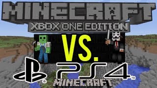 Minecraft PS4 vs Minecraft Xbox One [upl. by Tasia]