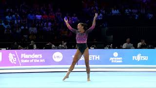 FINNEGAN Aleah PHI2023 Artistic Worlds Antwerp BELQualificationsFloor Exercise [upl. by Sirraf]