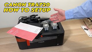 How to Setup Canon PIXMA TR4720 Printer For the First Time Connect to PC amp Scan [upl. by Adnilrem]