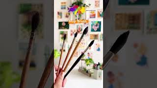 Different kind of watercolour brushes🖌️ytshorts shortfeed trendingonshort art artist [upl. by Kilk990]