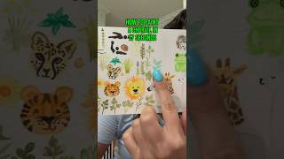 How to Paint Chervil in 17 Sec Tutorial🌿shorts art garden shortsart school science plants [upl. by Kuster519]