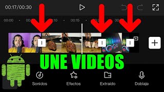 como unir varios videos en uno solo con Editor de video CapCut en android [upl. by Lorita]