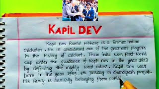 BiographyAutobiographyProfile of Kapil Dev  20 lines writing About Kapil Dev [upl. by Mandeville]