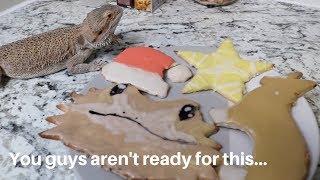 HOW TO MAKE BEARDED DRAGON HOLIDAY SUGAR COOKIES  FITZ CHRISTMAS EXTRAVAGANZA [upl. by Arekahs]