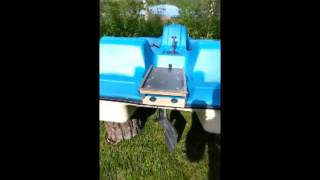 Trolling motor mounted on paddle pedal boat [upl. by Melonie]