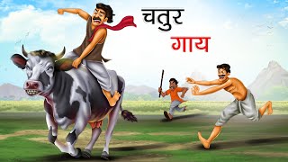 चतुर गाय  CHATUR GAAY  HINDI KAHANIYA  HINDI STORIES [upl. by Wade]