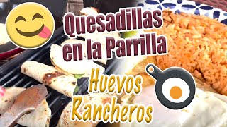 Huevos Rancheros 🍳 Quesadillas con Rajitas 🧀🌶 [upl. by Worra]