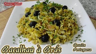 BACALHAU À BRÁS Receita portuguesa fácil e deliciosa [upl. by Luhar]