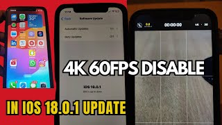 IPHONE 12 4K 60Fps Is DISABLE In IOS 1801 Update how tho fix it very easily guys 🔥 [upl. by Sybilla344]