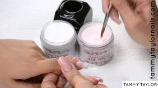 ♡ Tammy Taylor FAST EASY PINK amp WHITE NAIL EXTENSION [upl. by Aisatnaf]