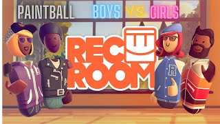 Crazy Funny and Chaotic Paintball War In Rec Room VR [upl. by Eirffej]