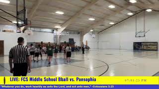 LIVE FCS Middle School Girls Basketball vs Pansophia Academy 12524 [upl. by Koblas178]