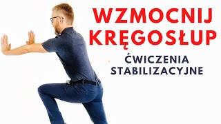 Ćwiczenia na BÓL KRĘGOSŁUPA  ból pleców  STABILIZACJA I WZMACNIANIE  dr n med Marcin Wytrążek [upl. by Nosoj]