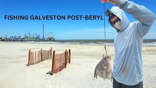 Fishing in Galveston after Hurricane Beryl [upl. by Ellehsad]