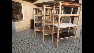 Drewniane regały 4szt DIY Wooden storage racks [upl. by Zulch]