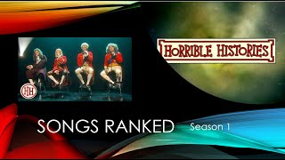 Horrible Histories Songs Ranked  Season 1  BATB [upl. by Gow]