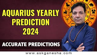 Aquarius Yearly Horoscope 2024  KUMBH Rashi  कैसा रहेगा 2024  Askganeshacom [upl. by Levon]