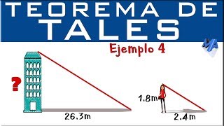 Teorema de Tales  Ejercicio de aplicación 4 [upl. by Giffer]