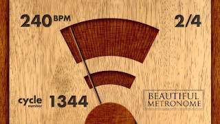 240 BPM 24 Wood Metronome HD [upl. by Mcadams]