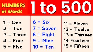 Numbers name 1 to 500  Numbers in words 1 to 500  DSS study [upl. by Beekman767]