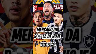 Pt1  SERGIO RAMOS NO REAL MADRID VITOR ROQUE NO FLAMENGO IGOR JESUS NO WEST HAM MERCADO DA BOLA [upl. by Ailet]