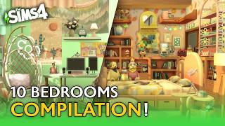 10 Bedroom Design Ideas  The Sims 4 Stop Motion Speed Build Compilation  No CC [upl. by Annagroeg894]