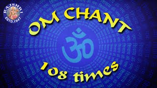 Om  108 Times Chanting By Brahmins  Meditation Chant  Peaceful Mantra [upl. by Birch441]